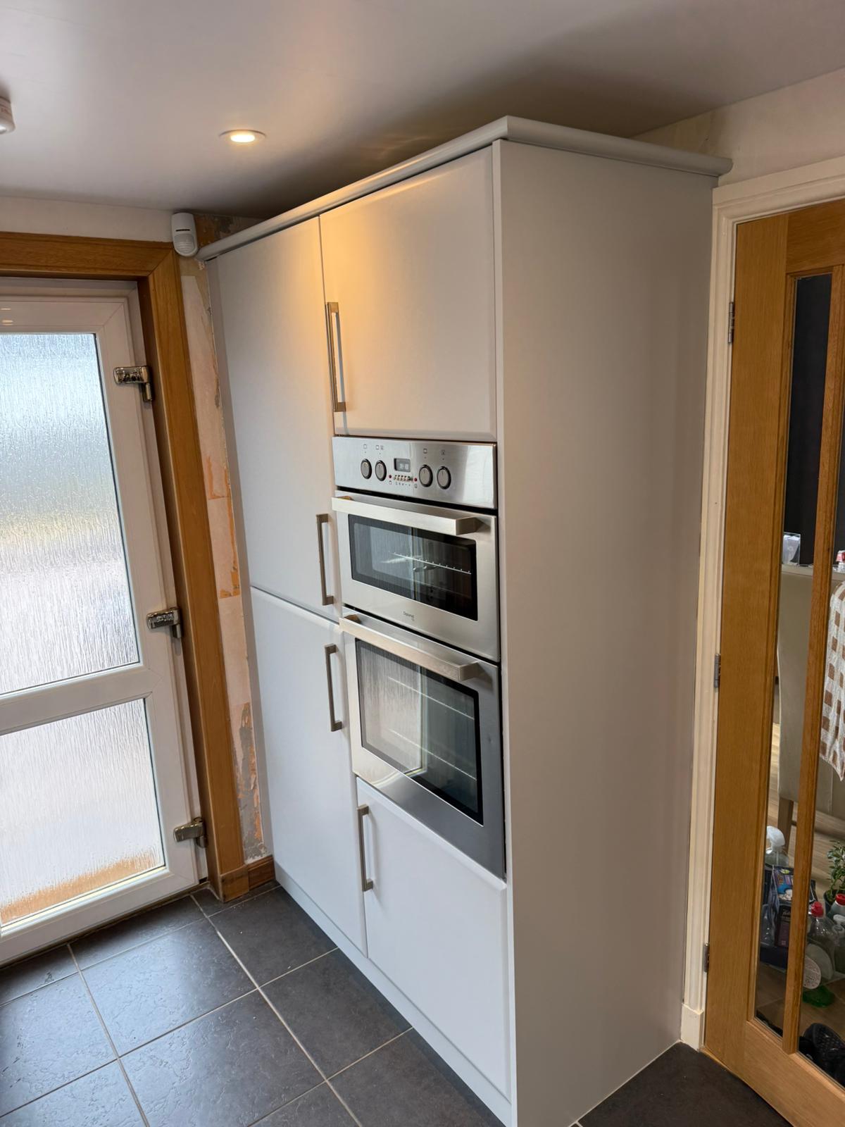 Crisp white tower units